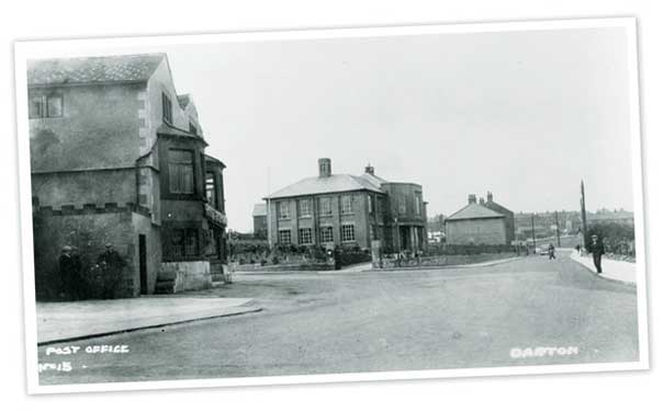 The Darton crossroads, before the introduction of the M1, which altered the course of the main road. The Darton stretch of the motorway opened in 1968.