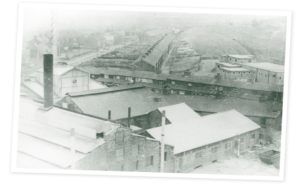 View looking over the top of Wood Brothers Glass works at Hoyle Mill.
Chris