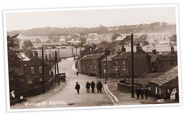 Looking up towards Worsbrough Bridge from what is now the Button Mill public house.