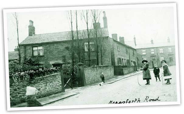 The charming group of cottages on the bend between Keresforth Road and the High Street in Dodworth.