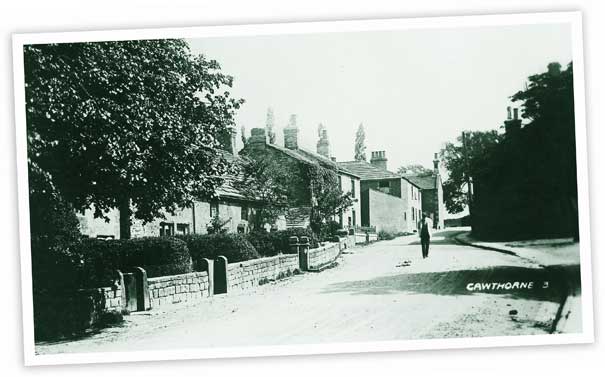 This view looking up Church Street, Cawthorne shows the Spencer Arms in the background.